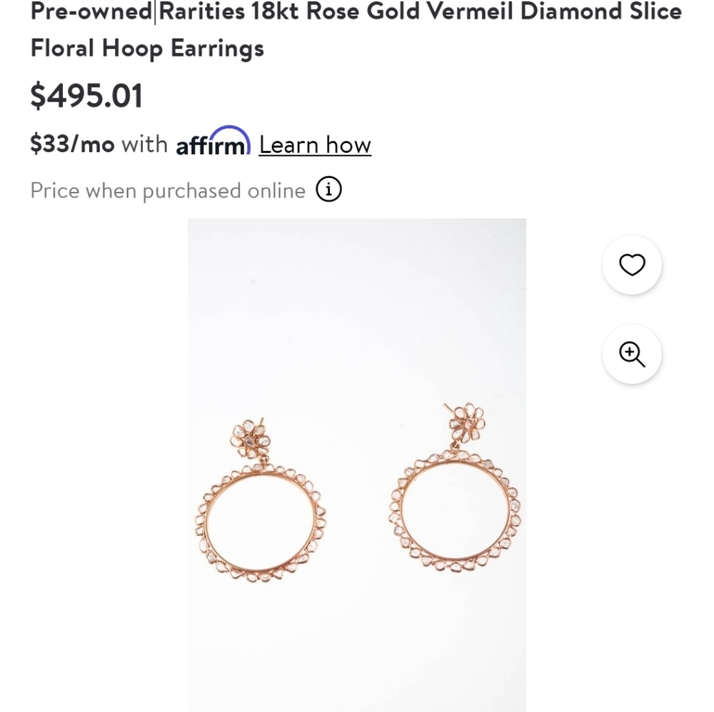 Diamond Slice Circle Drop Earrings - image 7